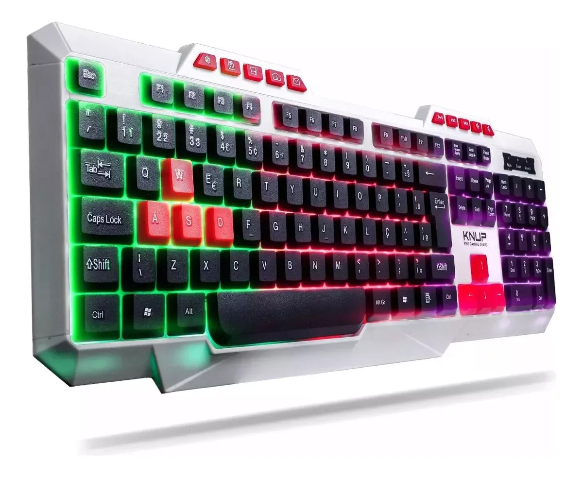 Teclado Gamer Knup KP-TE120 Branco - Zert