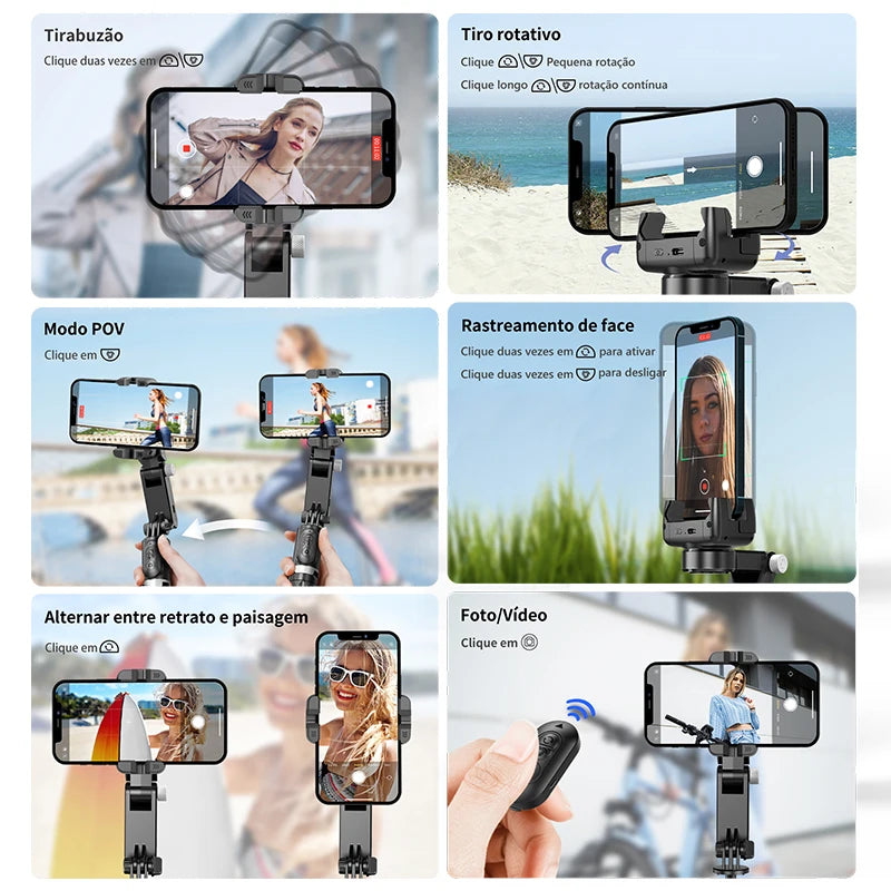 AXNEN Q18 Gimbal para Celular com Tripé - Zert