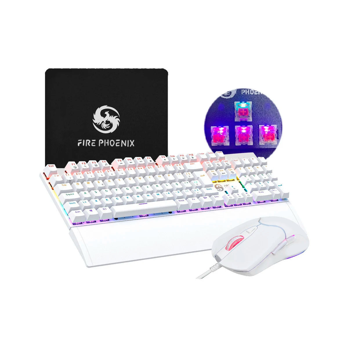 Kit Teclado Mecânico Gamer ABNT2 Switch Red - Zert