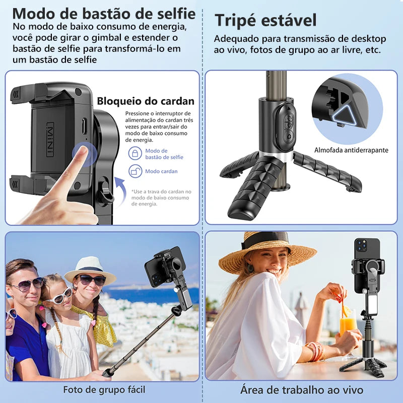 AXNEN Q18 Gimbal para Celular com Tripé - Zert