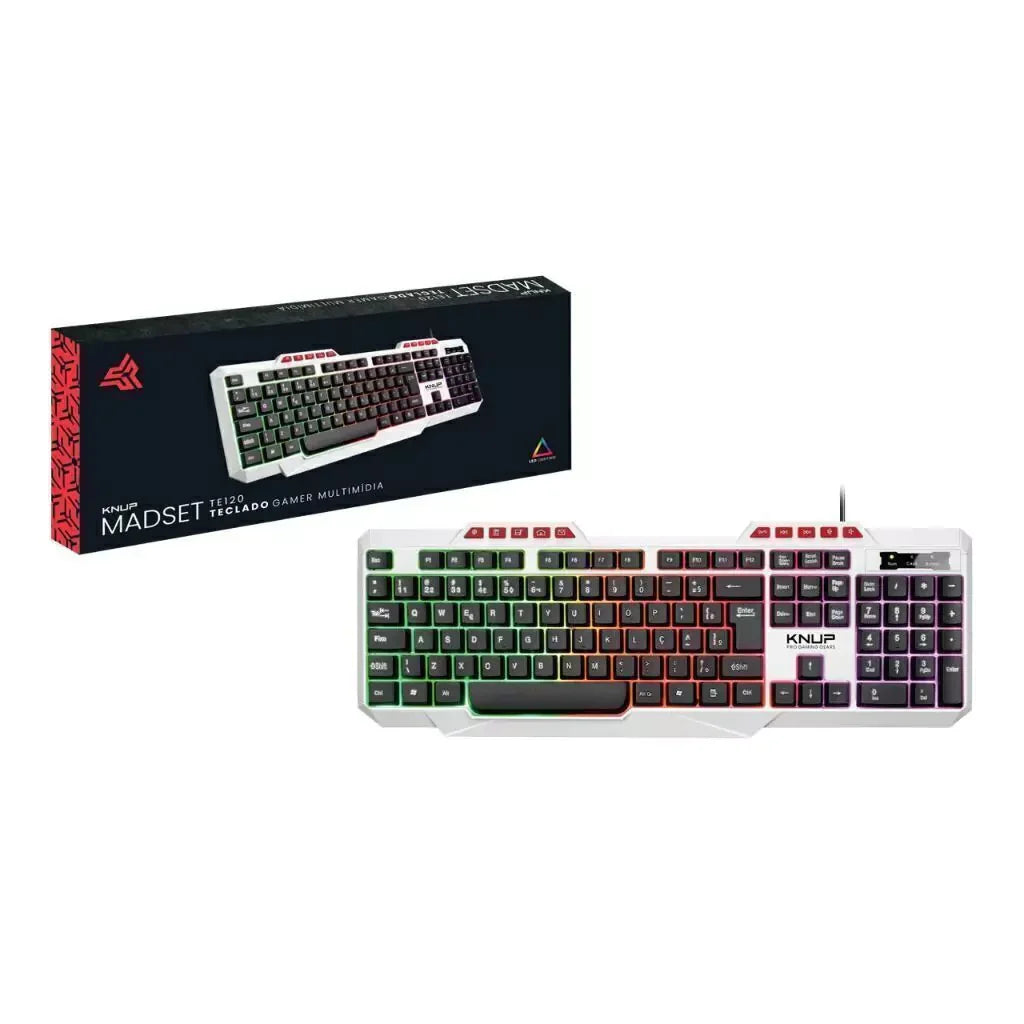Teclado Gamer Knup KP-TE120 Branco - Zert