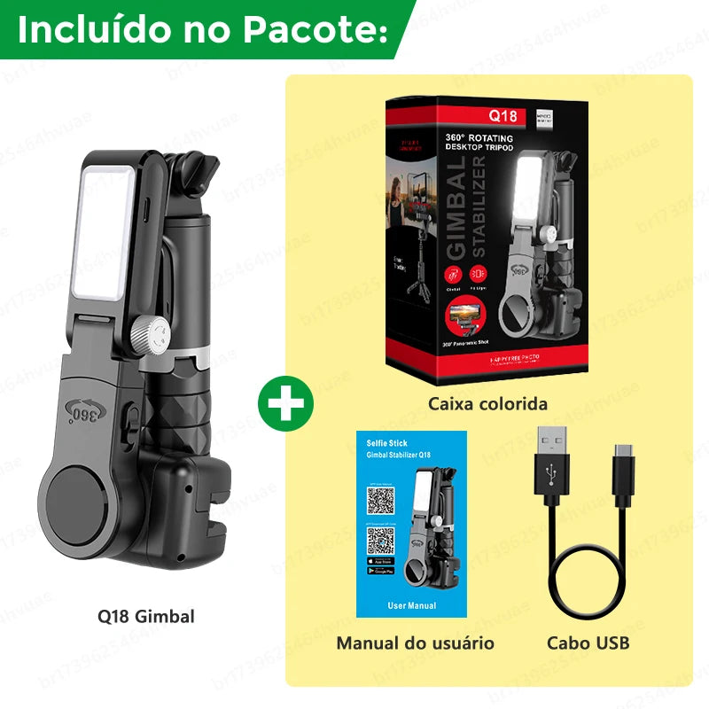 AXNEN Q18 Gimbal para Celular com Tripé - Zert