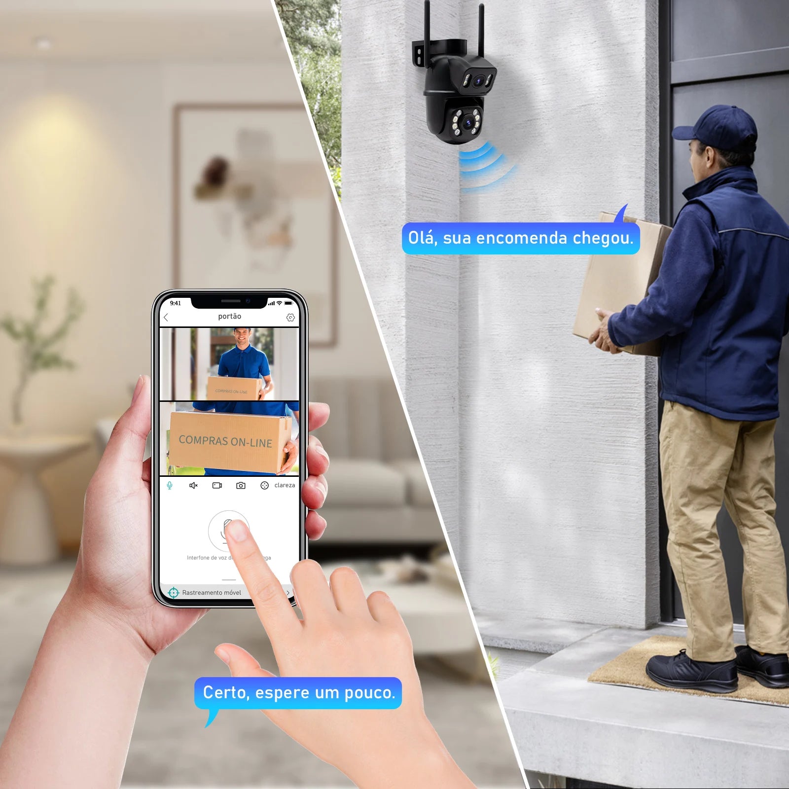 Câmera de Segurança 4K Wi-Fi COIBEU 360° - Zert