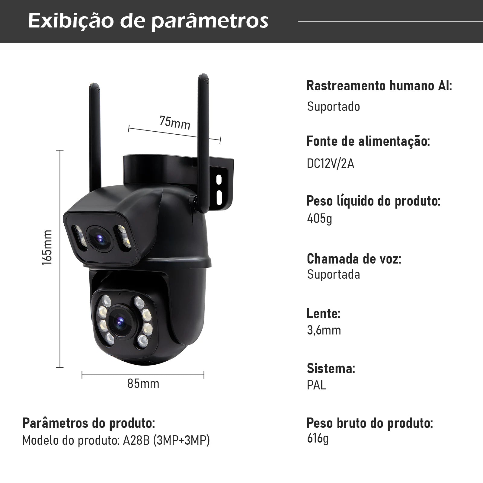 Câmera de Segurança 4K Wi-Fi COIBEU 360° - Zert