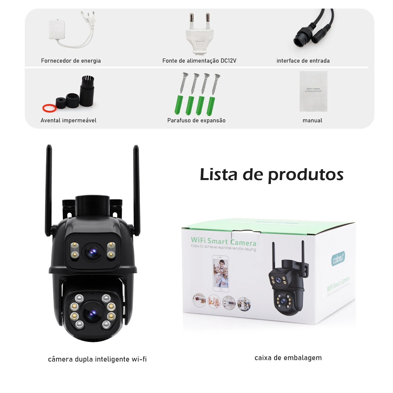 Câmera de Segurança 4K Wi-Fi COIBEU 360° - Zert