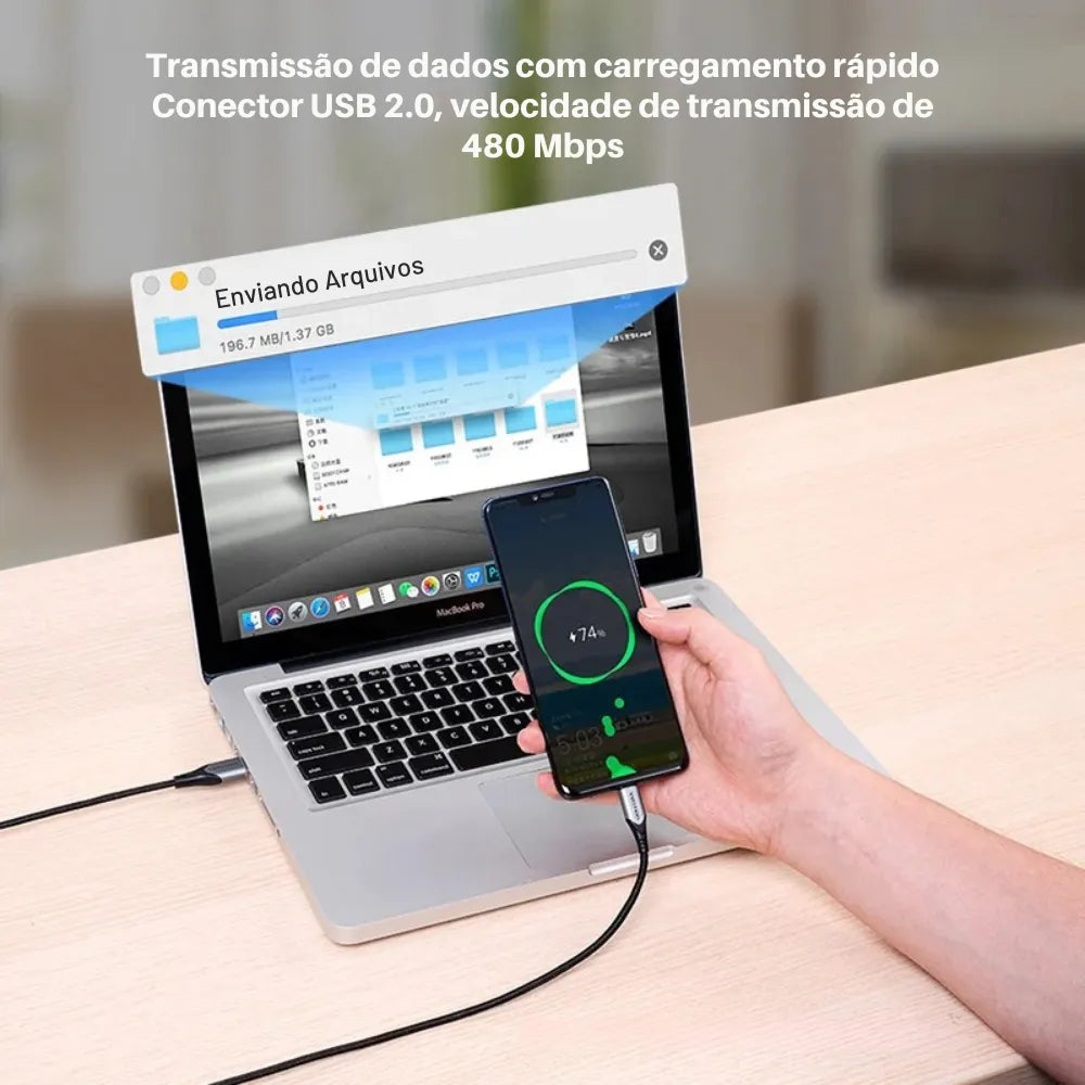 Cabo USB-C Vention 3A - Zert