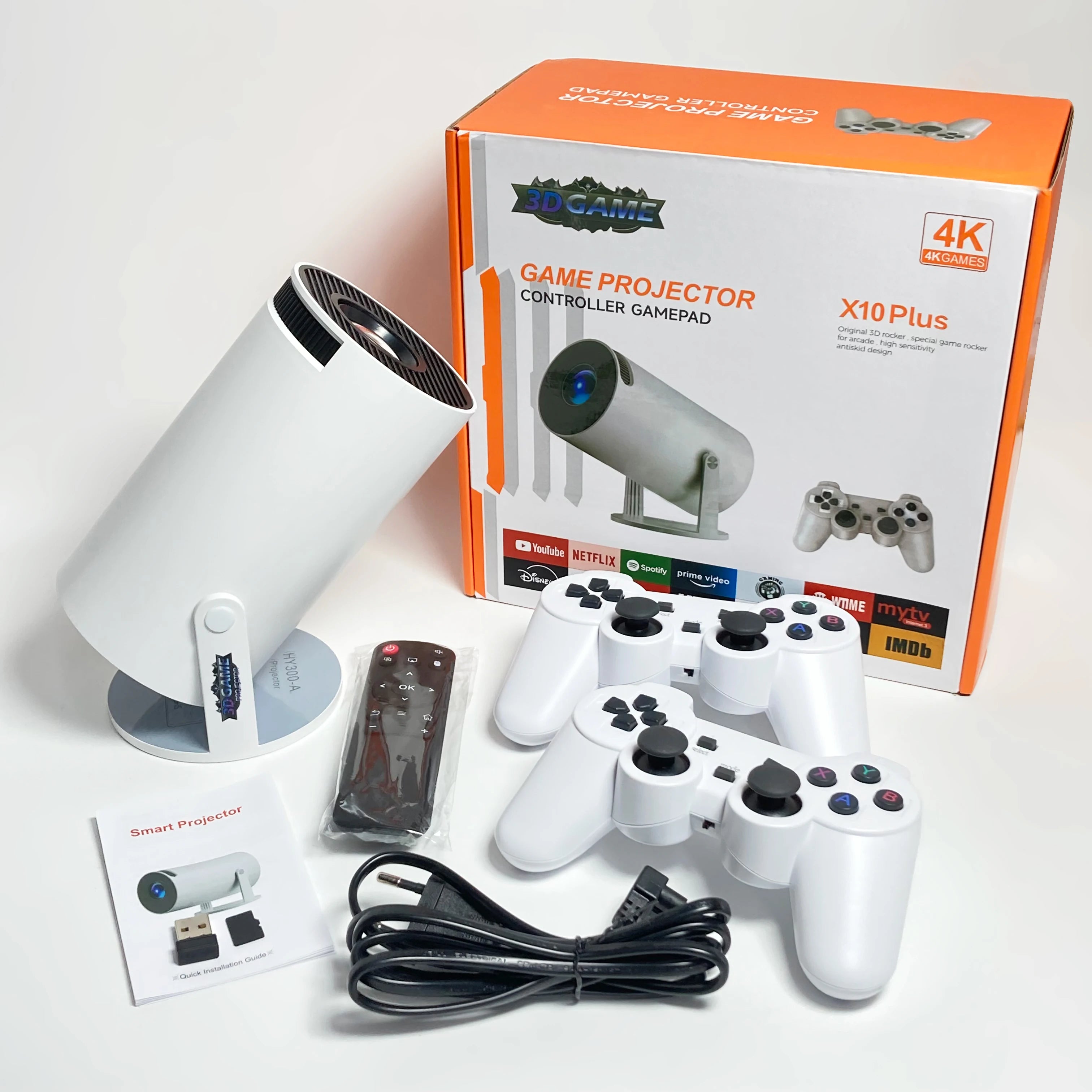 Console-Retro-X10-Plus-com-Projetor-Portátil-Integrado-Zert