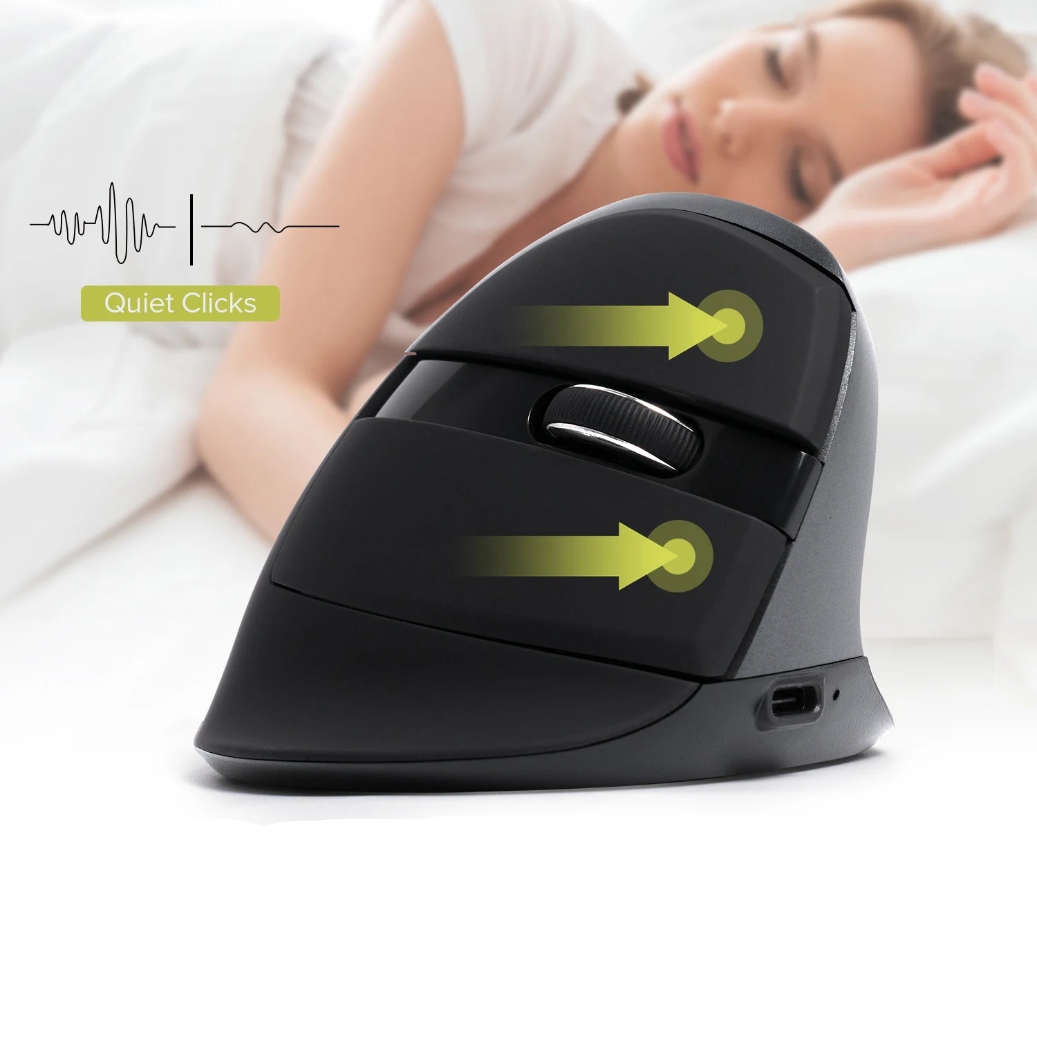 Mouse Vertical Ergonômico Delux M618Mini - Zert