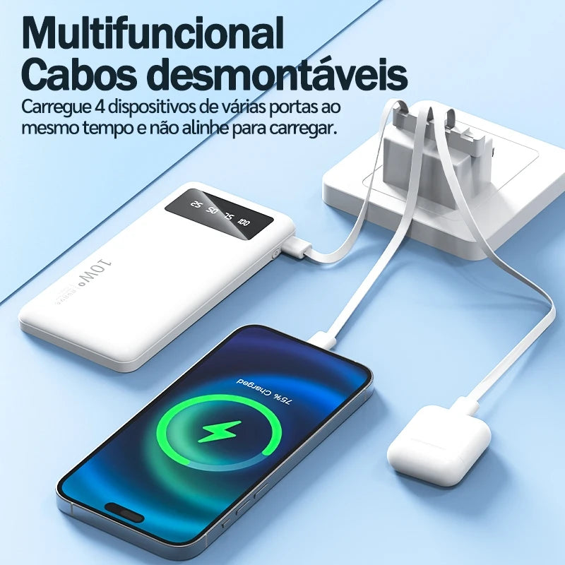 Power Bank BETTDOW 4 em 1 10000mAh com LED - Zert