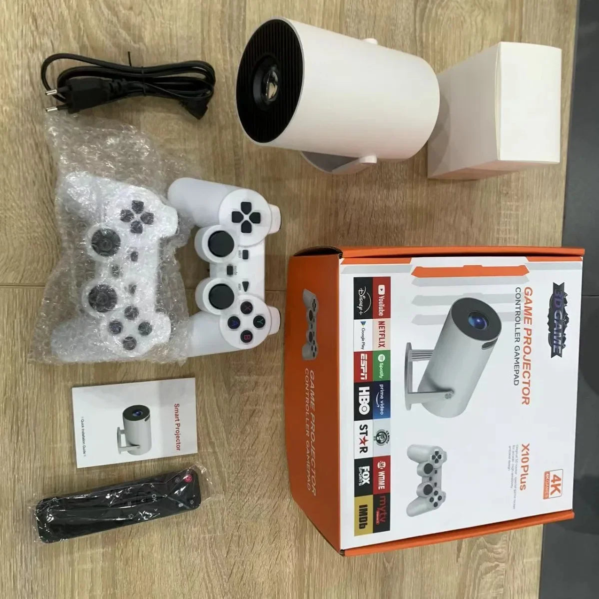 Console Retro X10 Plus com Projetor Portátil Integrado - Zert