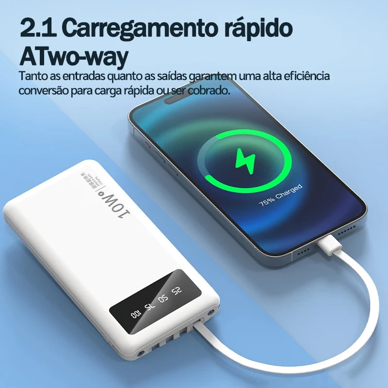 Power Bank BETTDOW 4 em 1 10000mAh com LED - Zert