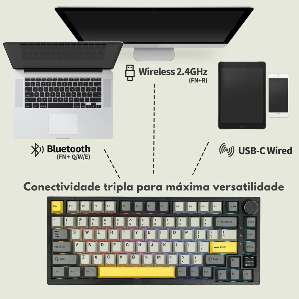 Teclado Mecânico Ajazz AK820 Pro - Zert